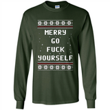 Merry go fuck yourself Christmas sweatshirt PINGPONG