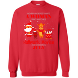 Never Underestimate A July Woman Watches Hallmark Movies Sweatshirt - Sweatshirt