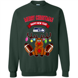 Seattle Seahawks NFL Reindeer Funny Merry Christmas And Happy New Year