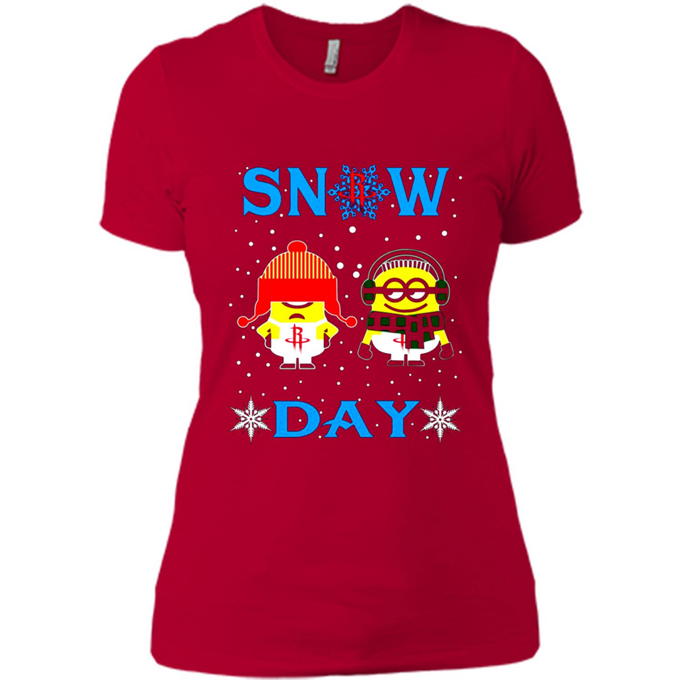 Snow Day Shirt For Houston Rockets Vs Minion Fans pingpong