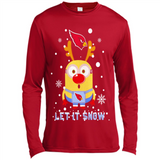 Minion Arizona Cardinals Ugly Christmas Sweater Let it Snow - Canvas Long Sleeve T-Shirt