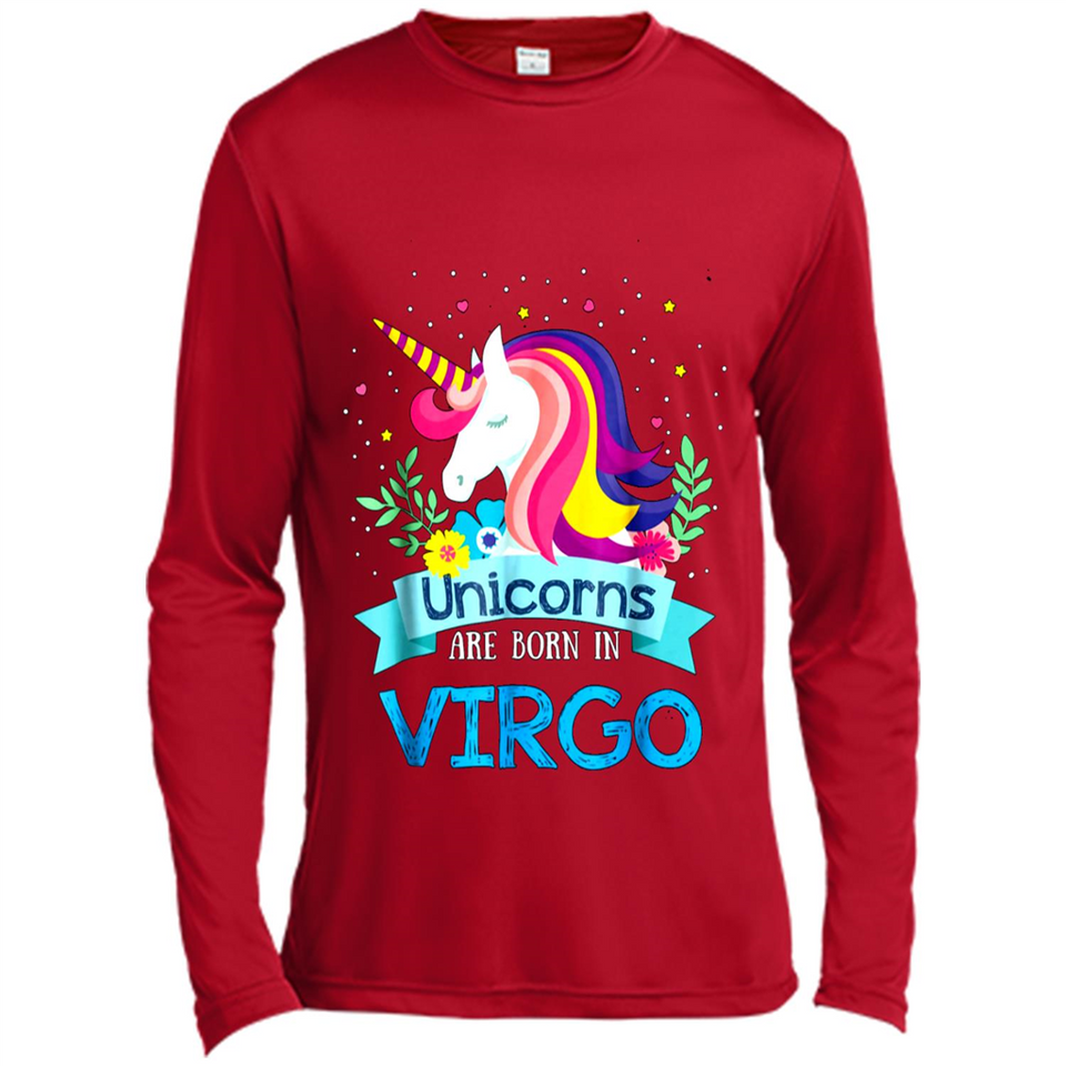 Unicorns are born in Virgo Birthday Rainbow Gift Ladies Custom