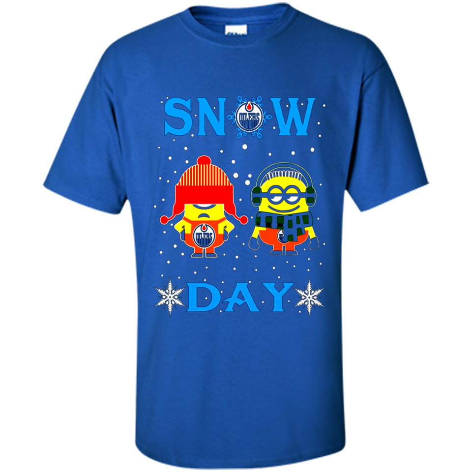 Snow Day Shirt For Edmonton Oilers Vs Minion Fans pingpong