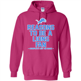 Reasons to be a Detroit Lions Fan Complete List on Back - Hoodie