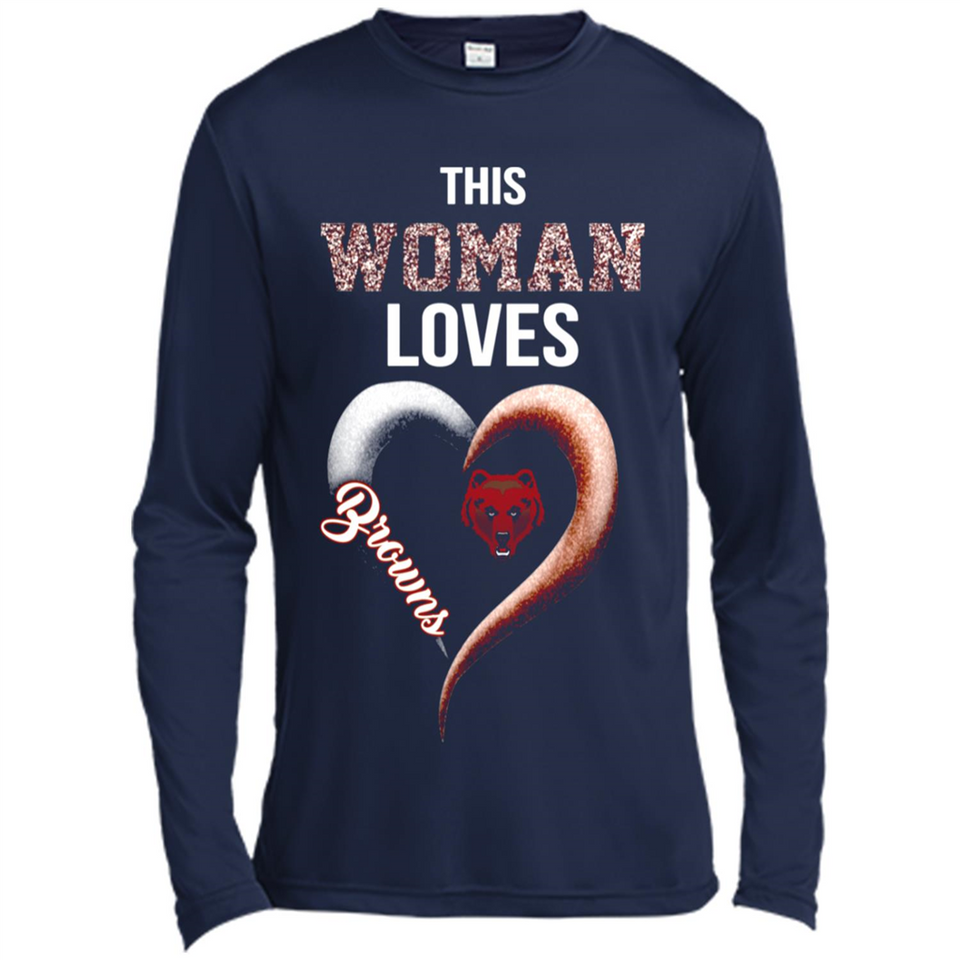 This Woman love Browns NFL football team - Canvas Long Sleeve T-Shirt