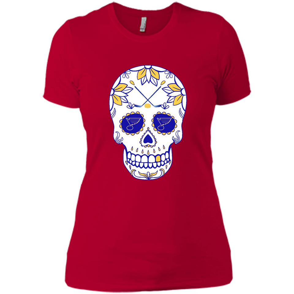 St. Louis Blues Hockey Sugar Skull Day of the Dead