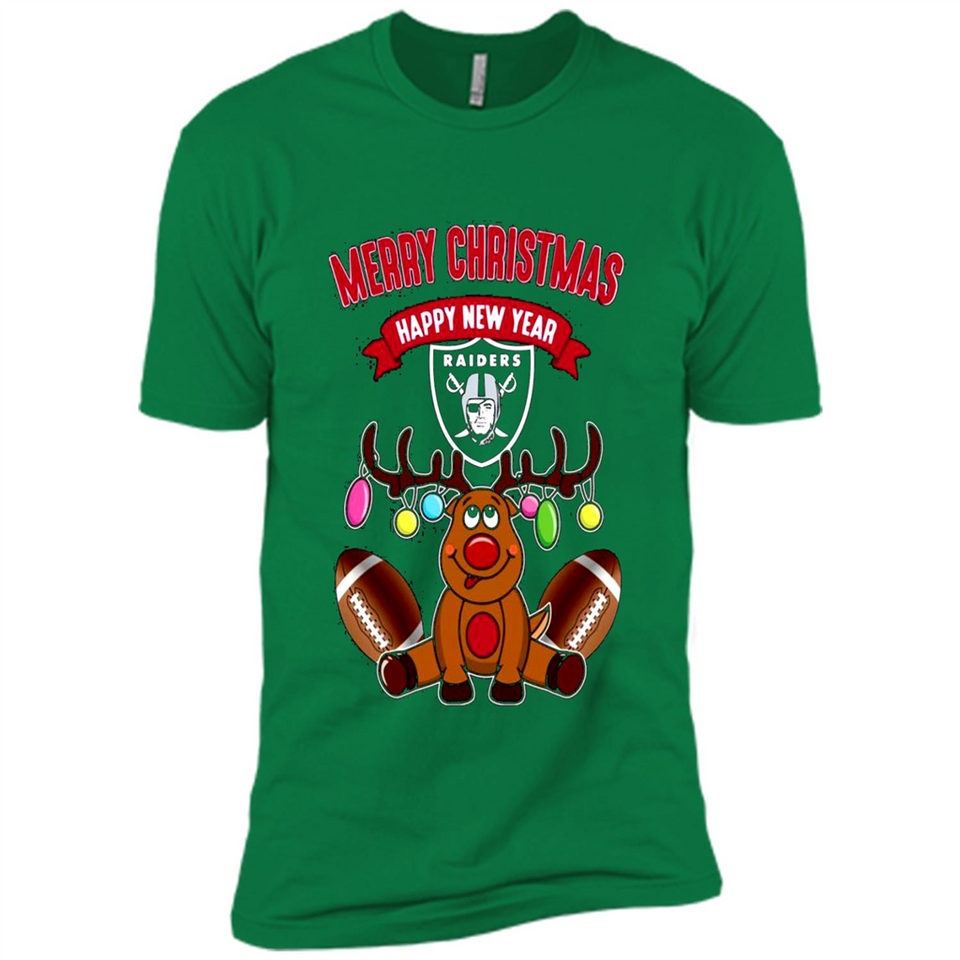 Oakland Raiders NFL Reindeer Funny Merry Christmas And Happy New Year