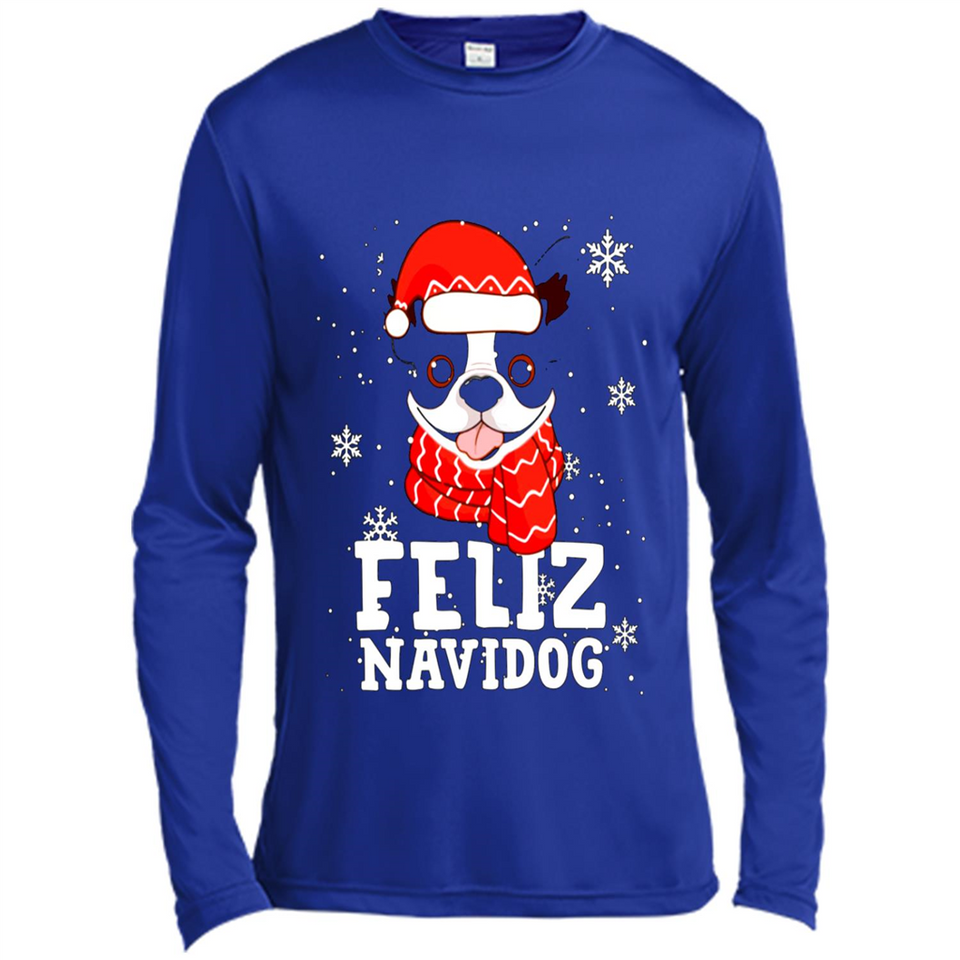 Feliz Navidog Boston Terrier Dog Ugly Xmas Sweater PING PONG