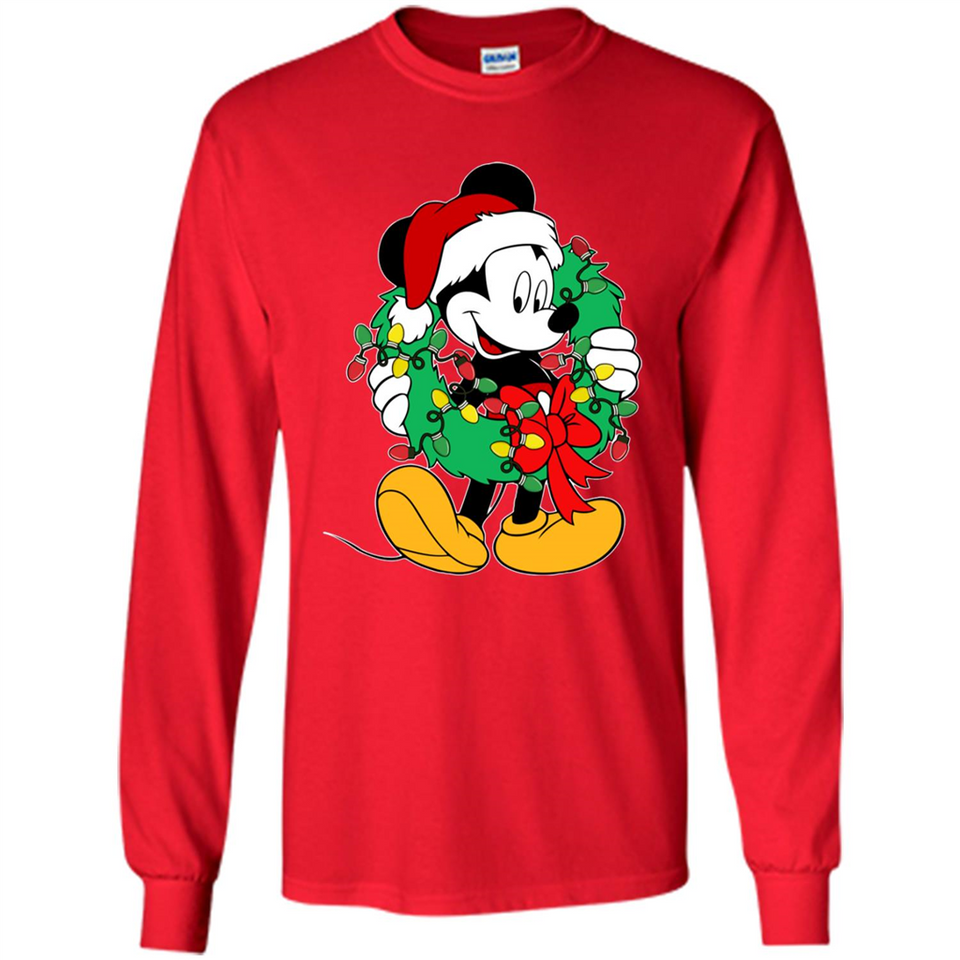 Mickey Mouse Merry Christmas Disney Sweatshirt - Long Sleeve T-Shirt