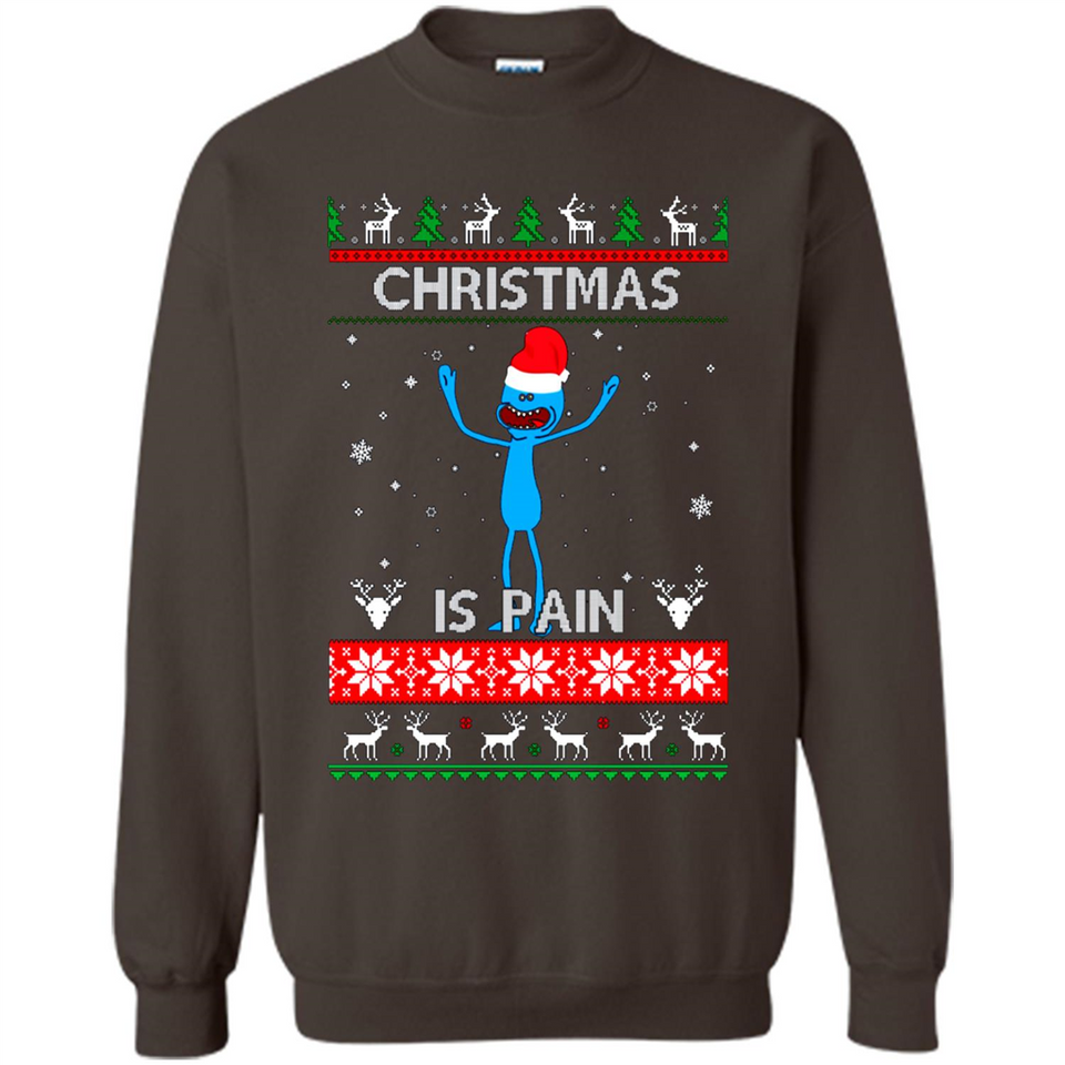 Mr Meeseeks Christmas Is Pain – Rick and Morty Christmas Sweater PINGPONG