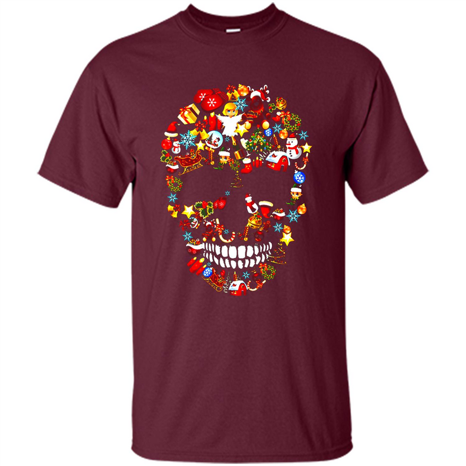 Skull Christmas Decorations Merry Xmas T-Shirt - Shirt