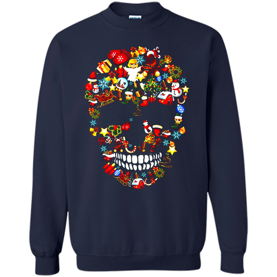 Skull Christmas Decorations Merry Xmas T-Shirt - Sweatshirt