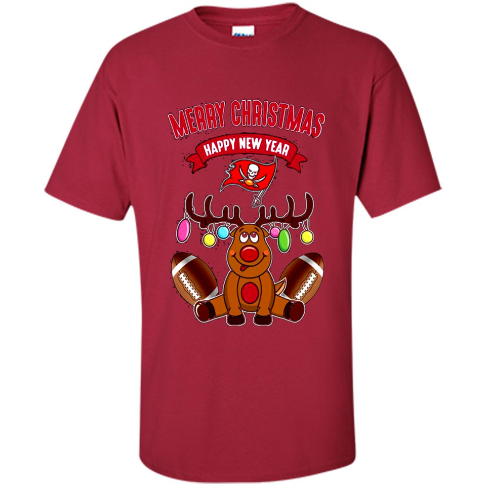 Tampa Bay Buccaneers NFL Reindeer Funny Merry Christmas And Happy New Year
