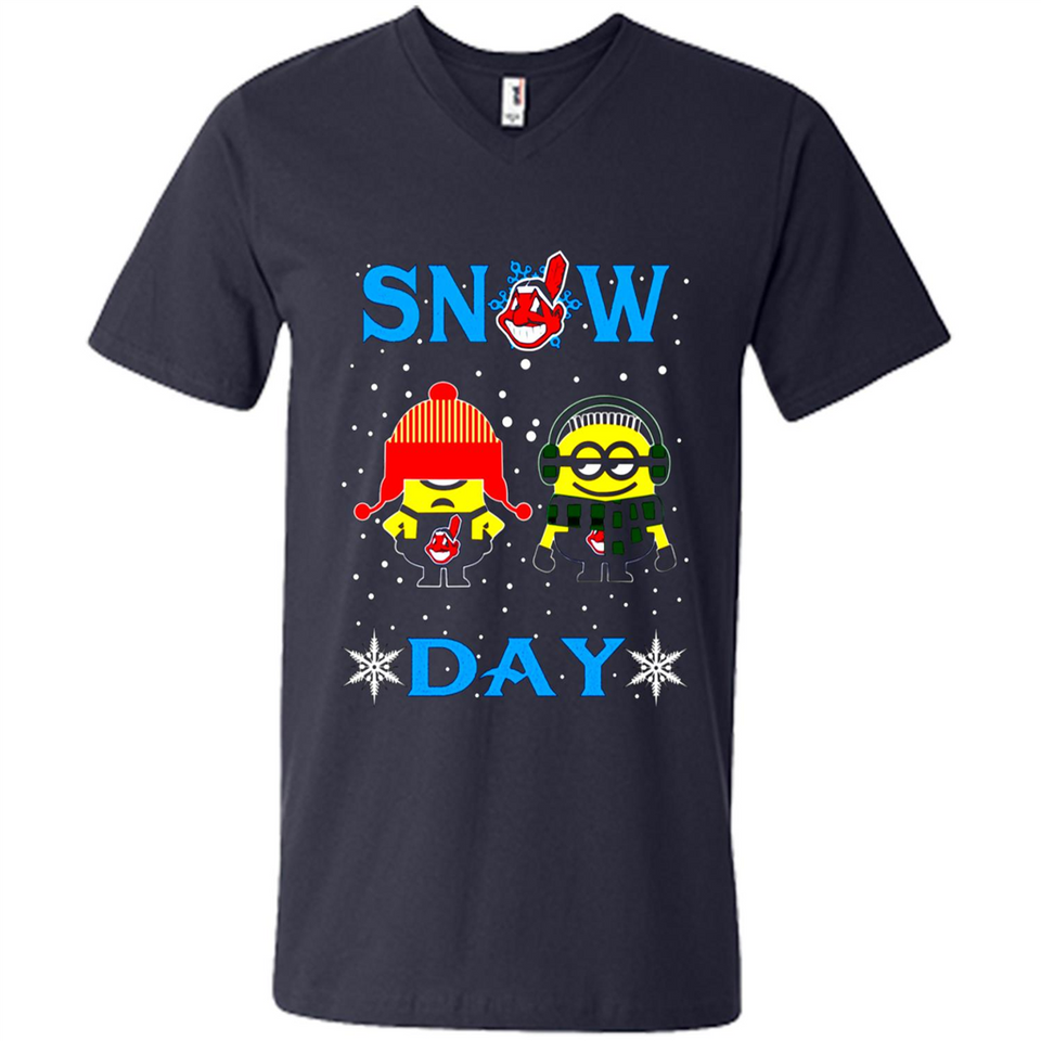 Snow Day Shirt For Cleveland Indians Vs Minion Fans pingpong