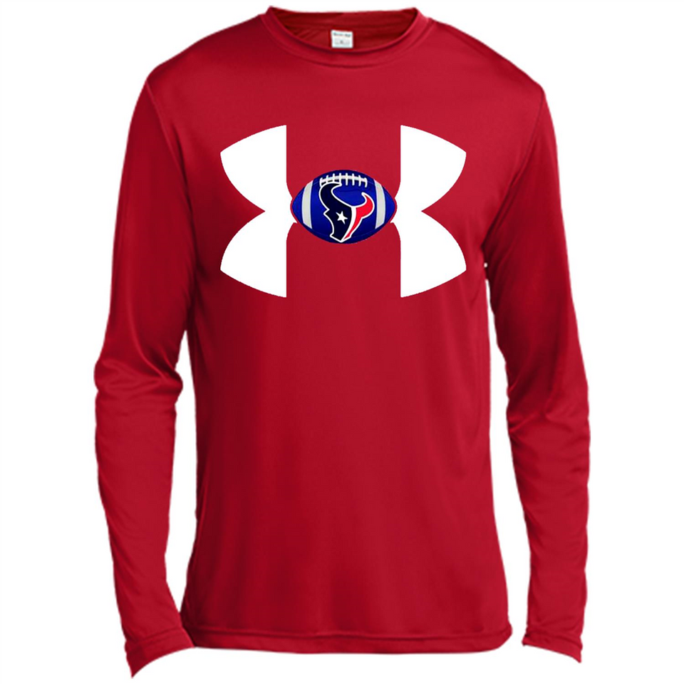 Houston Texans Under Armour Logo - Canvas Long Sleeve T-Shirt