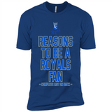 Reasons to be a Kansas City Royals Fan Complete List on Back - Premium Short Sleeve T-Shirt