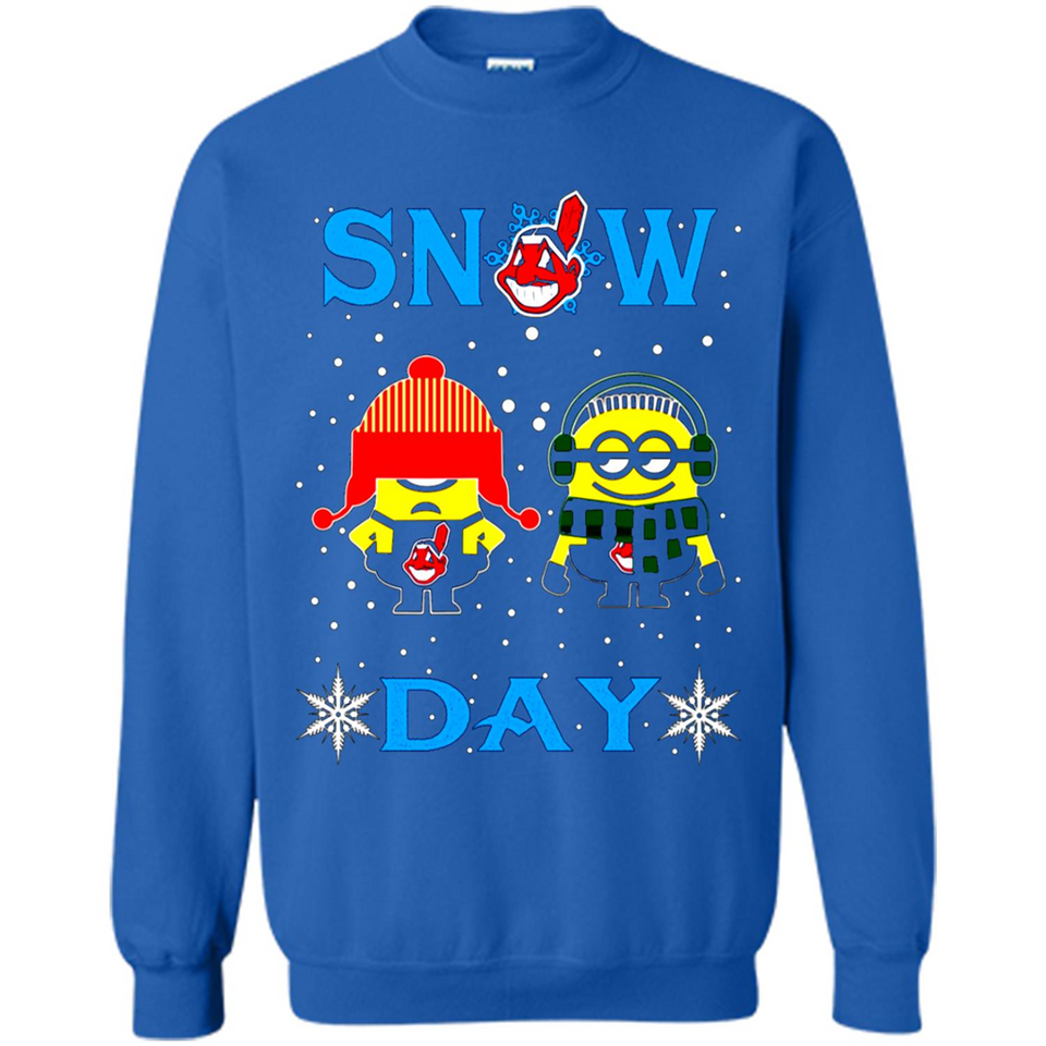 Snow Day Shirt For Cleveland Indians Vs Minion Fans pingpong