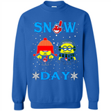 Snow Day Shirt For Cleveland Indians Vs Minion Fans pingpong
