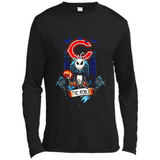 Chicago Bears Halloween The Nightmare Before Christmas - Canvas Long Sleeve T-Shirt