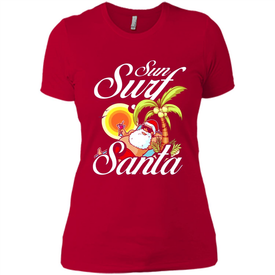 Sun Surf Santa - Ladies' Boyfriend T-Shirt
