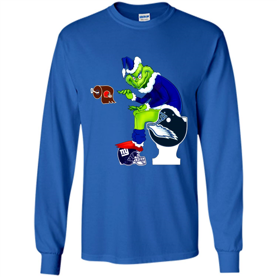 New York Giants Toilet Grinch Santa Claus Football Fan PINGPONG