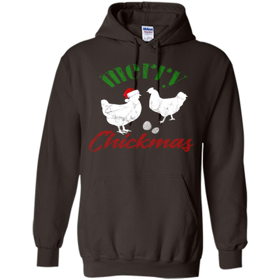 Christmas Chicken Shirt Santa Hens Lover Funny Farmer Gift - Hoodie