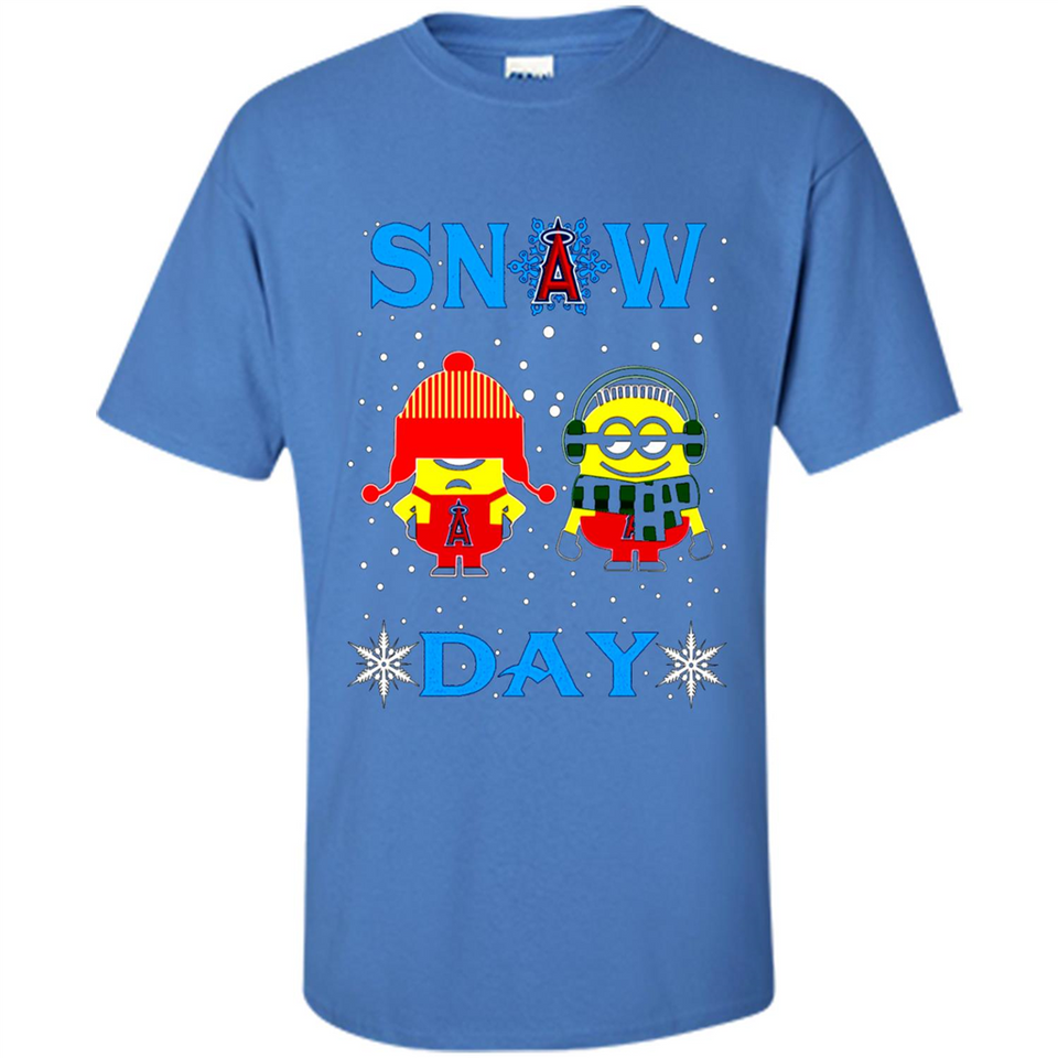 Snow Day Shirt For Los Angeles Angels Vs Minion Fans pingpong