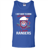 I Just Want To Drink Hot Chocolate & Watch Texas Rangers Ugly Christmas Sweater PINGPONG