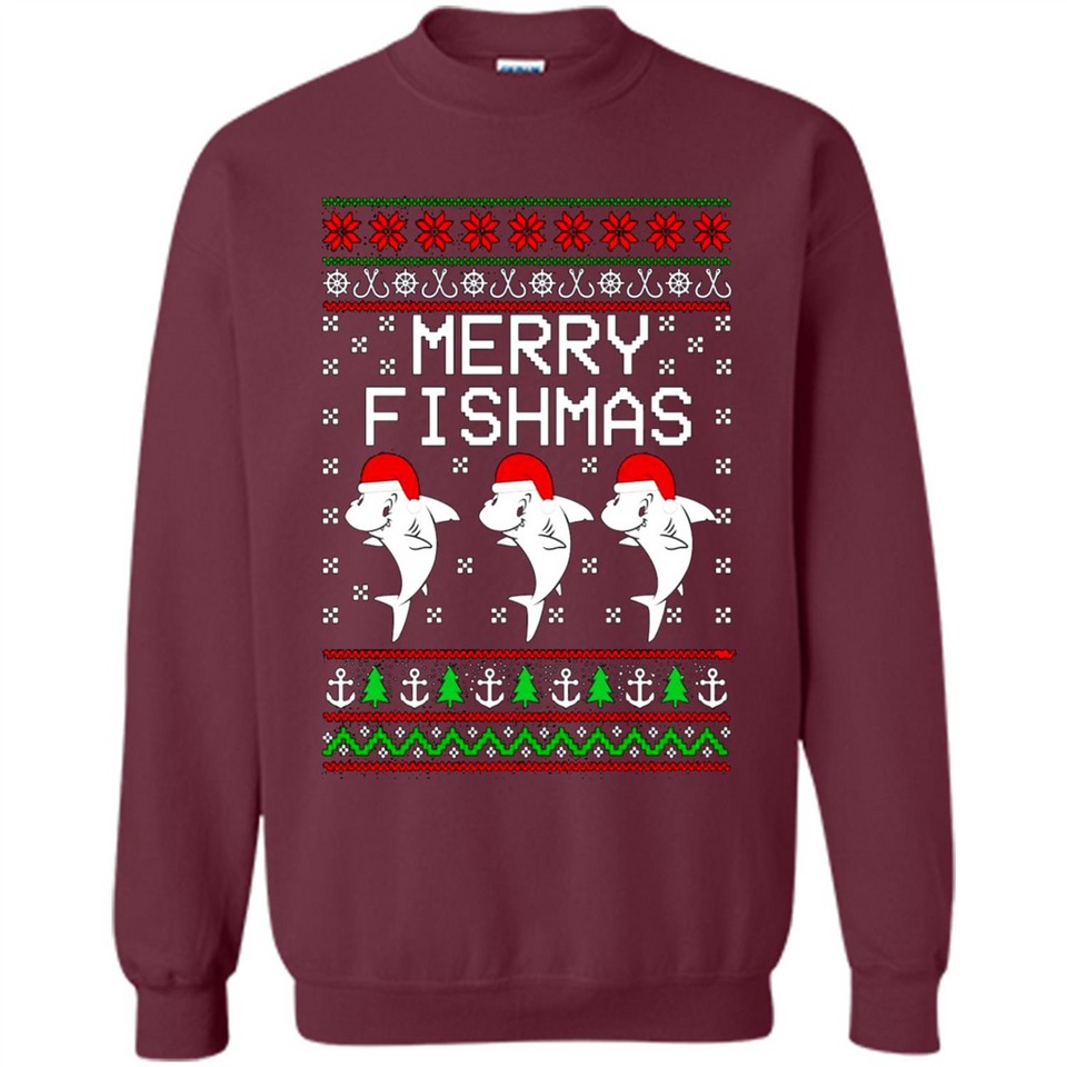 Merry Fishmas Christmas sweatshirt PINGPONG
