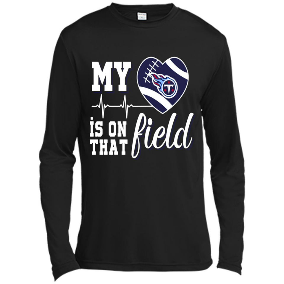 Tennessee Titans Football My Heart is on that Field - Canvas Long Sleeve T-Shirt