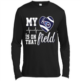 Tennessee Titans Football My Heart is on that Field - Canvas Long Sleeve T-Shirt