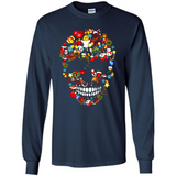 Skull Christmas Decorations Merry Xmas T-Shirt - Long Sleeve T-Shirt