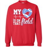 Carolina Panthers Football My Heart is on that Field - Sweatshirt