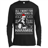 All I Want For Christmas Is Harambe Christmas - Canvas Long Sleeve T-Shirt
