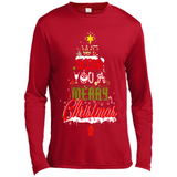 We Wish You A Merry Christmas Funny Pine Gift Sleeve - Canvas Long Sleeve T-Shirt