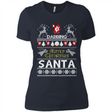 Dabbing Santa Ugly Christmas - Ladies' Boyfriend T-Shirt