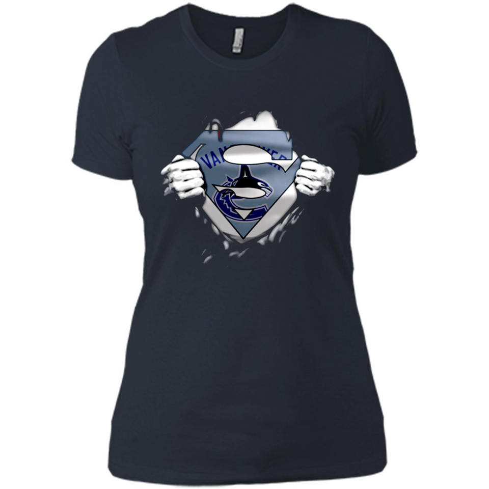 Vancouver Canucks And Superman Fans - Ladies' Boyfriend T-Shirt