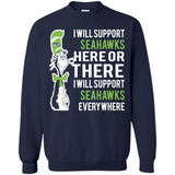 Shirt For Dr Seuss Cat And Seattle Seahawks Fans - Sweatshirt