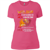 Know I'm on fire let me finish this weld shirt Sweatshirt - Ladies' Boyfriend T-Shirt