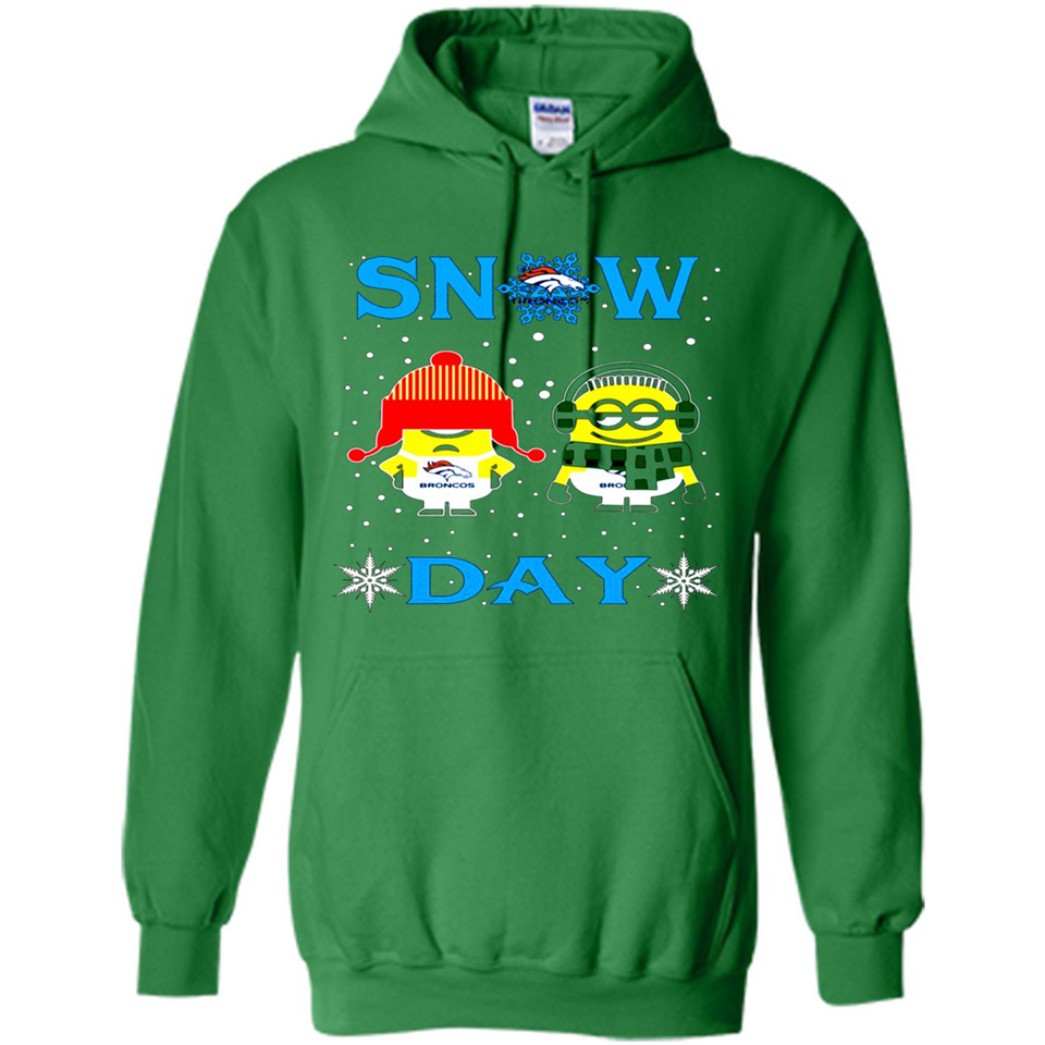 Snow Day Shirt For Denver Broncos Vs Minion Fans pingpong