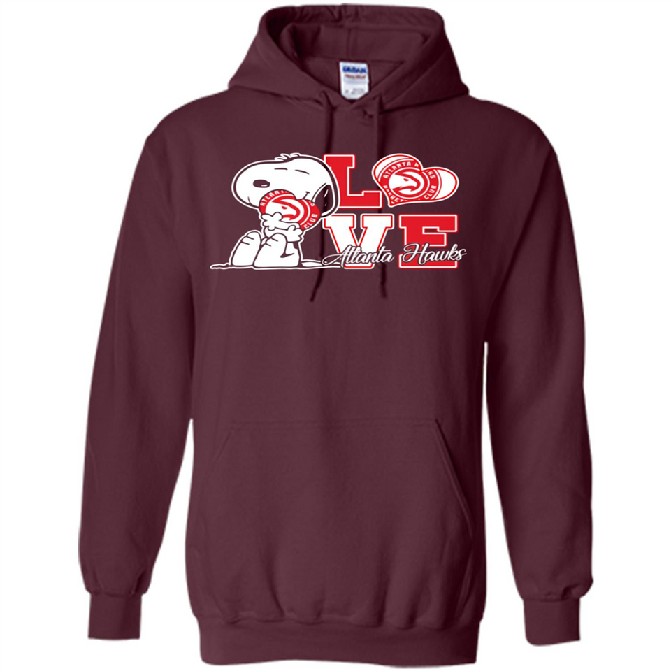 Snoopy loves NBA Atlanta Hawks - Hoodie