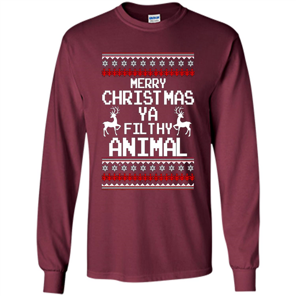 Merry Christmas ya filthy animal ulgy sweater PINGPONG