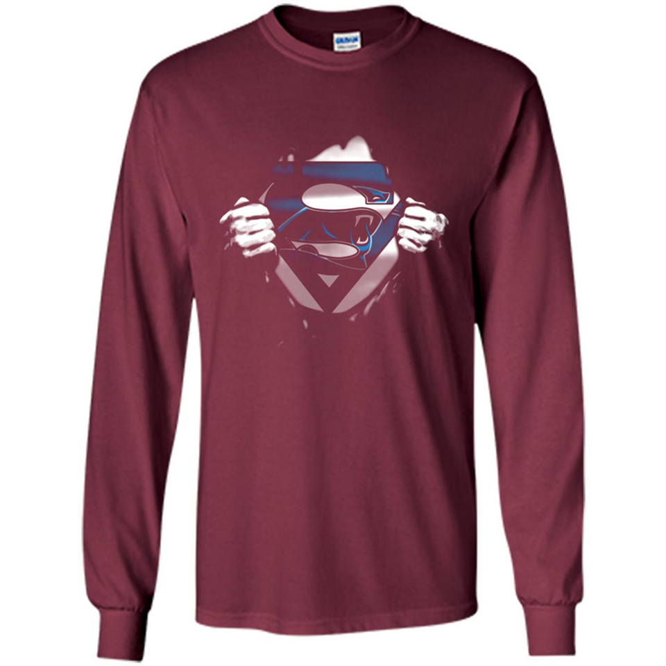 Carolina Panthers And Superman Fans - Long Sleeve T-Shirt
