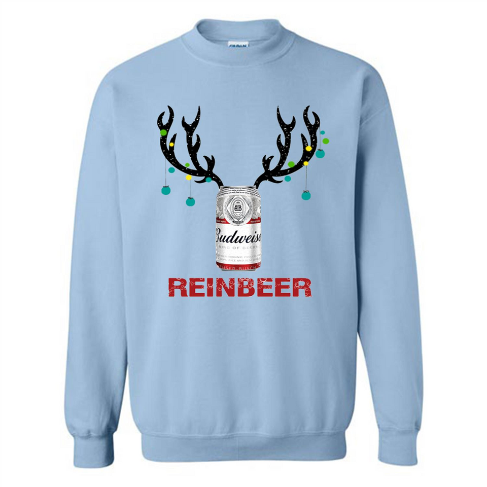Budweiser Reinbeer Funny Beer Reindeer Christmas Sweatshirt - Sweatshirt