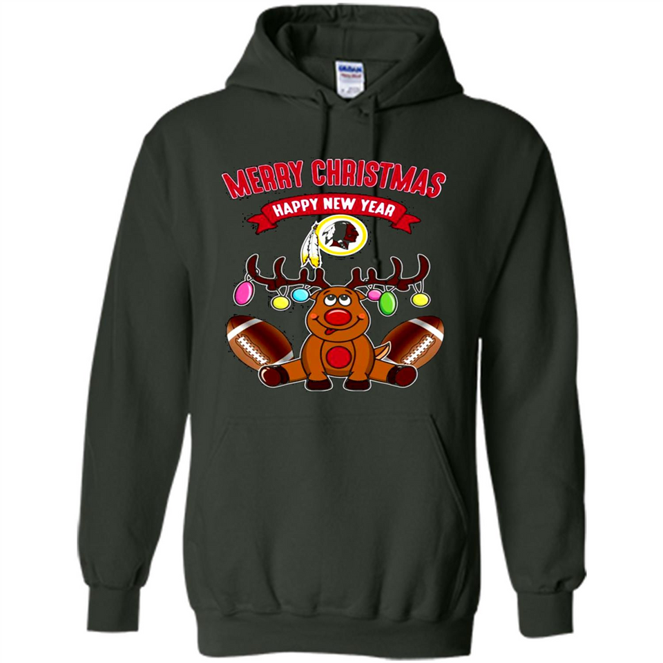 Washington Redskins NFL Reindeer Funny Merry Christmas And Happy New Year