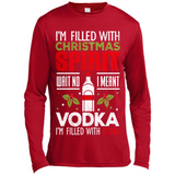 Christmas Gift Shirt Christmas Spirit Vodka Santa - Canvas Long Sleeve T-Shirt