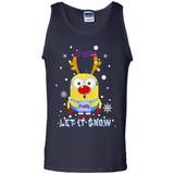 Minion Atlanta Braves Ugly Christmas Sweater Let it Snow - Tank Top
