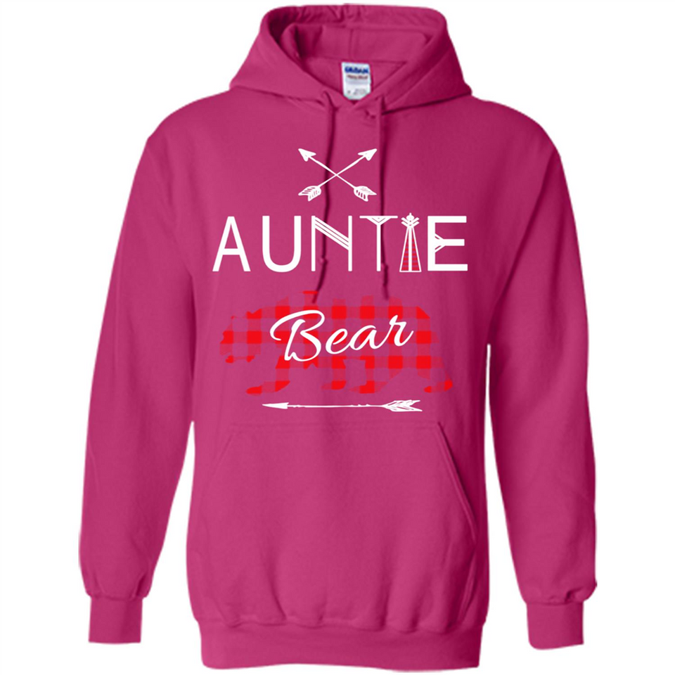 Aunt Shirt Buffalo Plaid Family Camp Bear Tee - Hoodie