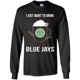 I Just Want To Drink Hot Chocolate & Watch Toronto Blue Jays Ugly Christmas Sweater PINGPONG