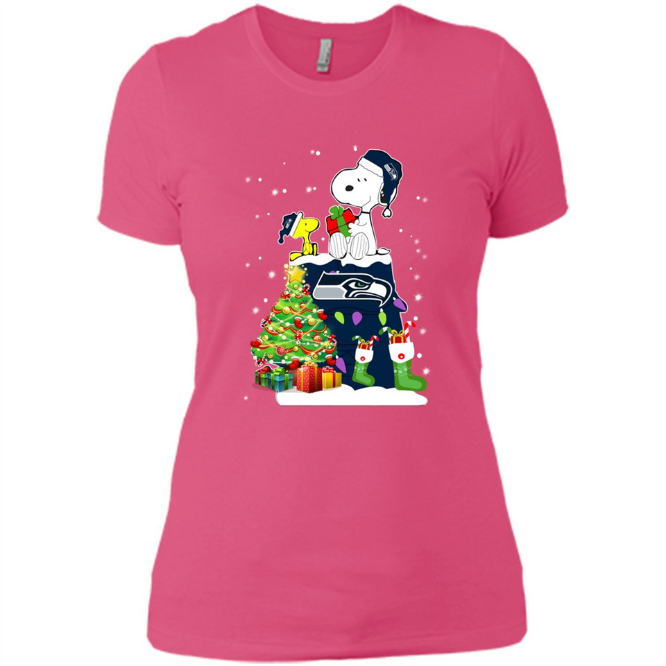 SEATTLE SEAHAWKS SNOOPY & WOODSTOCK CHRISTMAS